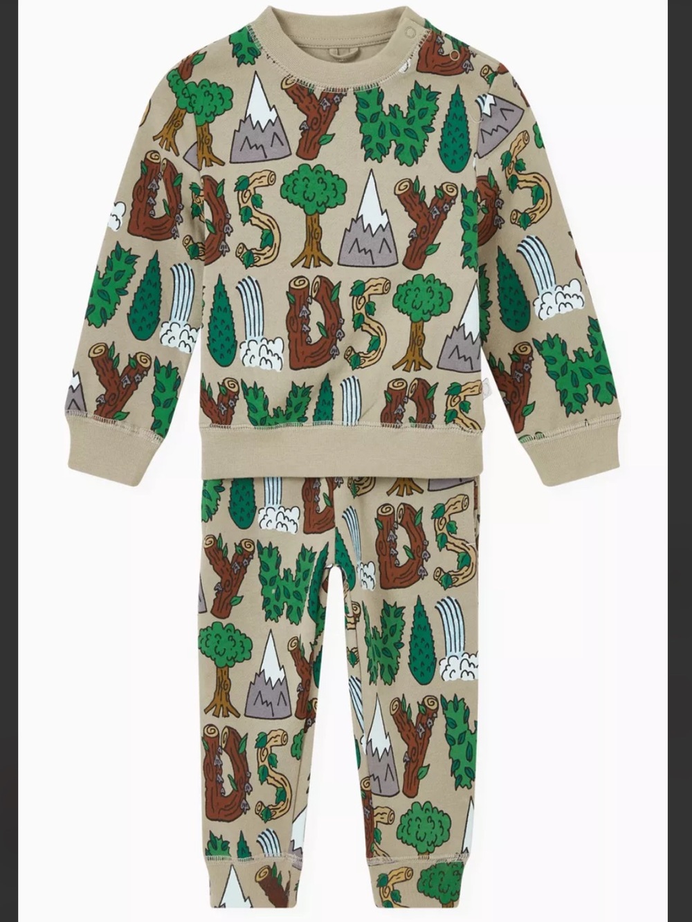 Stella McCartney Stay Wild Tracksuit in Organic Cotton Fleece 🌲🪵